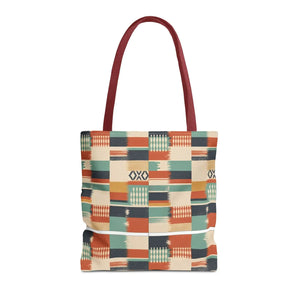 Aztec Patchwork Tote Bag – Boho Geometric All-Over Print Tote