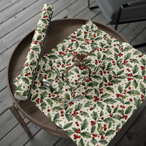 Festive Holly Berry Christmas Wrapping Paper