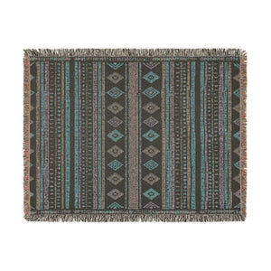 DipaliZ southwestern woven blanket, rustic neutral pattern