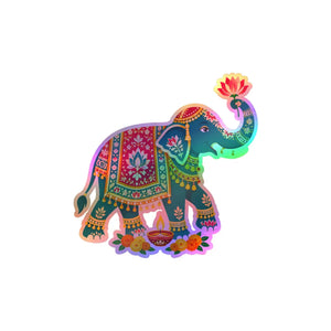 Decorative indian elephant kiss-cut vinyl decal - home decor decals