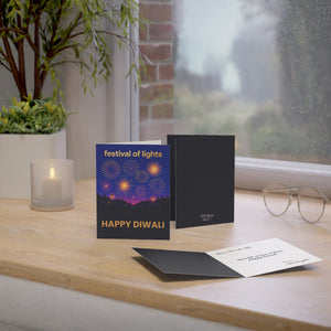 Personalized, Happy Diwali Greeting Card — Festival of Lights Fireworks Design