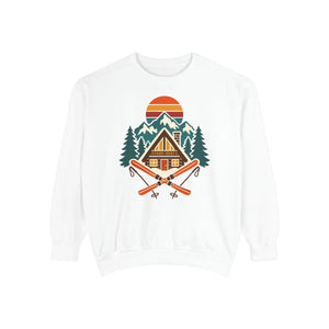 Cabin Ski Retreat Sweatshirt — Vintage Mountain Lodge Design