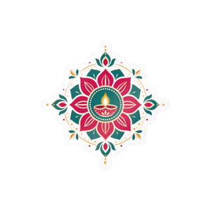 Diya mandala kiss-cut vinyl decal - home decor decals