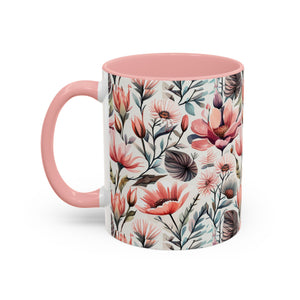 Flowers and birds, Accent Coffee Mug, 11oz