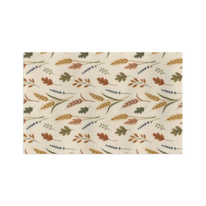Sparse sprig detail from the DipaliZ leaves and wheat towel design