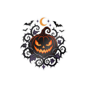 Halloween pumpkin kiss-cut vinyl decal - home decor decals