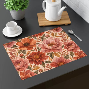 Autumn botanical leaves placemat - placemats