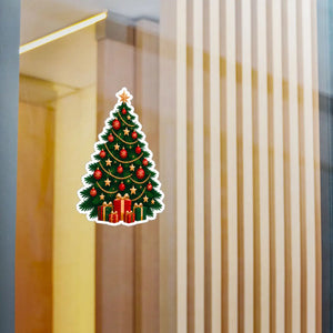 Christmas tree kiss-cut vinyl decal - home decor decals