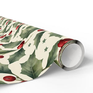 Festive Holly Berry Christmas Wrapping Paper