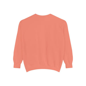 DipaliZ personalized Main Character garment-dyed sweatshirt - a half-moon patch at the back neck
