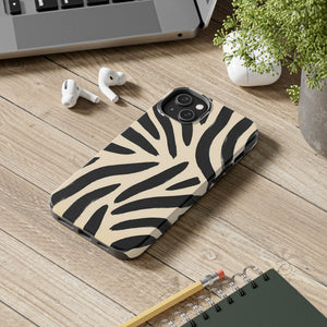 Zebra Print Tough Phone Case