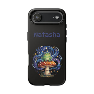 Personalized Frog on Mushroom Tough Phone Case