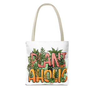 Plantaholic Tote Bag — Cute 'Plant Aholic' Eco Shopper for Plant Lovers