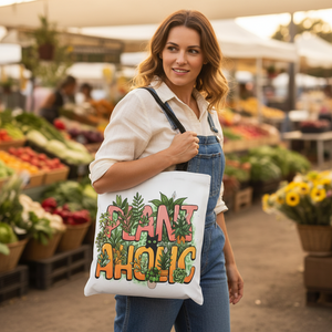 Plantaholic Tote Bag — Cute 'Plant Aholic' Eco Shopper for Plant Lovers