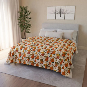 Autumn Pumpkin Patch Sherpa Blanket