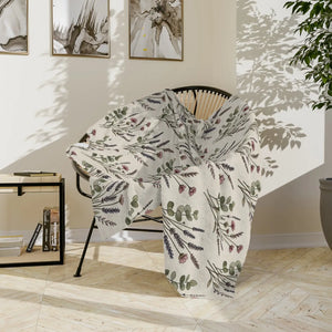 Original DipaliZ lavender artwork on a velveteen microfiber blanket