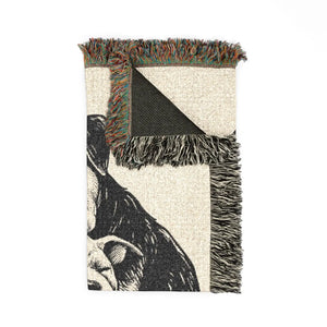 Personalized, Cozy Dog Lovers Woven Blanket - Adorable Puppy Design for Home Decor