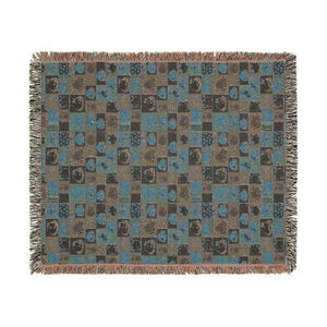 Patchwork Mosaic Woven Blanket — Cozy Boho Throw for Living Room & Gift