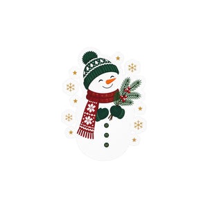 Snowman christmas kiss-cut vinyl decal - home decor decals