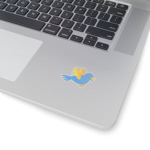 A blue  bird, Kiss-Cut Stickers