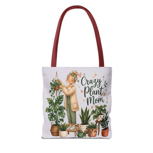 Crazy Plant Mom Tote Bag — Plant Lover Canvas Tote