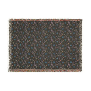 Floral Mosaic Woven Blanket – Cotton Throw - Dipaliz