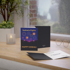 Personalized, Happy Diwali Greeting Card — Festival of Lights Fireworks Design