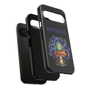 Personalized Frog on Mushroom Tough Phone Case