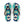 Geometric teal and navy flip flops - slippers