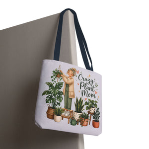 Crazy Plant Mom Tote Bag — Plant Lover Canvas Tote