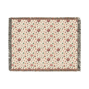 Floral Vintage Woven Blanket