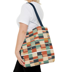 Aztec Patchwork Tote Bag – Boho Geometric All-Over Print Tote
