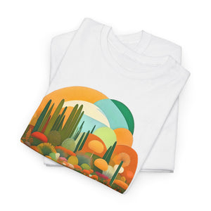 Beautiful landscape in a circle, Unisex Heavy Cotton Tee
