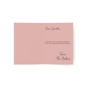 Personalized, Diwali Greeting Card — Happy Diwali Mandala Festival of Lights (Pack of 1/10/30/50)