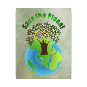Save the planet, Matte Canvas, Stretched, 0.75"