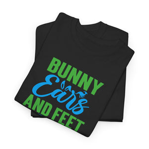 Bunny ears and feet, Boy, Easter, Unisex Heavy Cotton Tee