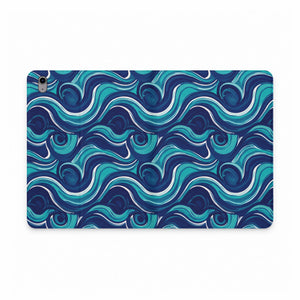 Ocean Wave Tablet Folio Case — Blue Swirl Protective Cover
