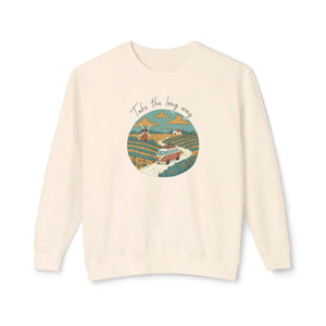Coastal countryside landscape sweatshirt - sweatshirts