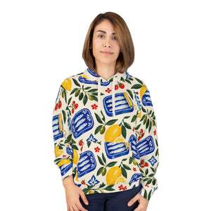 Citrus and sardines kitchen pattern pullover hoodie - hoodies