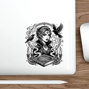 100% durable vinyl body of the DipaliZ witchy grimoire sticker