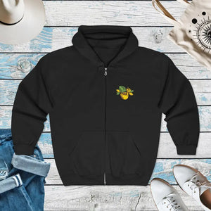 Hoodie - Premium Women’s Fashion Full Zip with Metal Zipper - Dipaliz s / Black