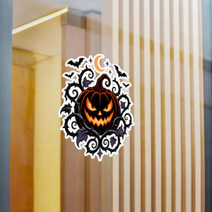 Halloween pumpkin kiss-cut vinyl decal - home decor decals