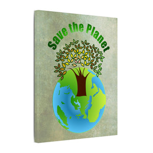 Save the planet, Matte Canvas, Stretched, 0.75"