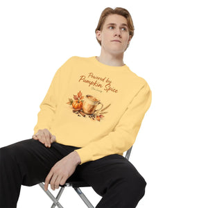 White DipaliZ Pumpkin Spice Powered crewneck