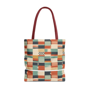 Aztec Patchwork Tote Bag – Boho Geometric All-Over Print Tote