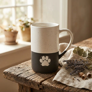 Paw print ceramic mug - mugs