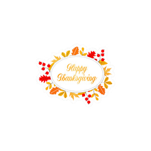 Happy Thanksgiving, Kiss-Cut Vinyl Decals