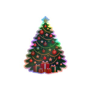 Christmas tree kiss-cut vinyl decal - home decor decals
