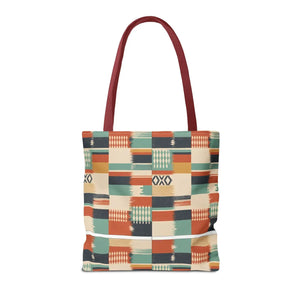 Aztec Patchwork Tote Bag – Boho Geometric All-Over Print Tote