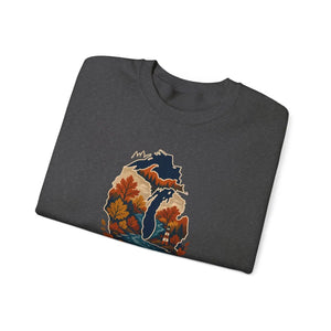 Michigan fall autumn colors crewneck sweatshirt - sweatshirts